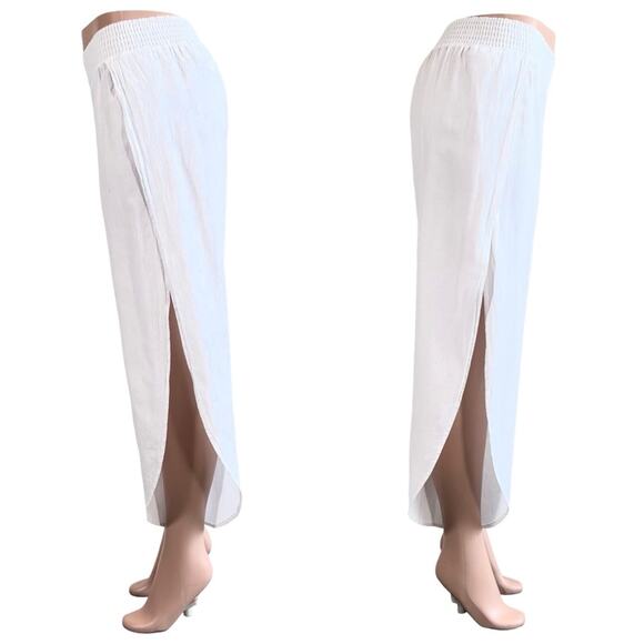 'Sea Spice White 'Azalea' Split Thigh Pants SZ M $45 - Picture 8 of 11